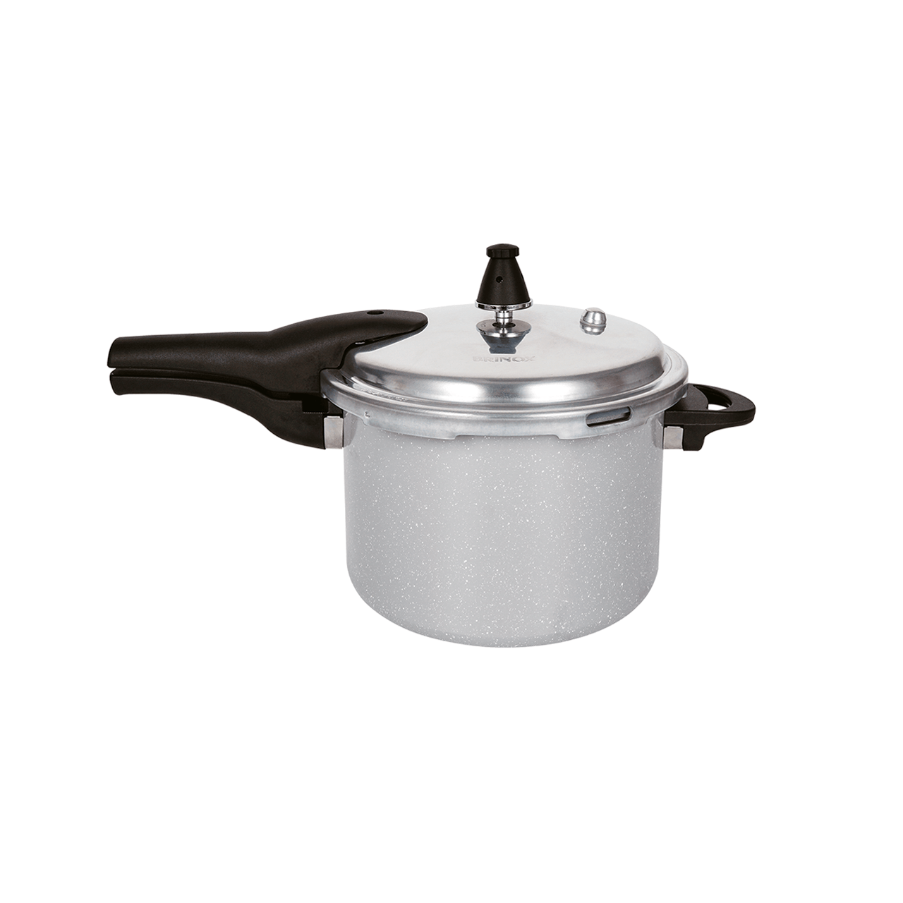 Panela de Pressão Indução Brinox Super Antiaderente Ceramic Life 5,4 Litros Ø22cm Gris — Cinza
